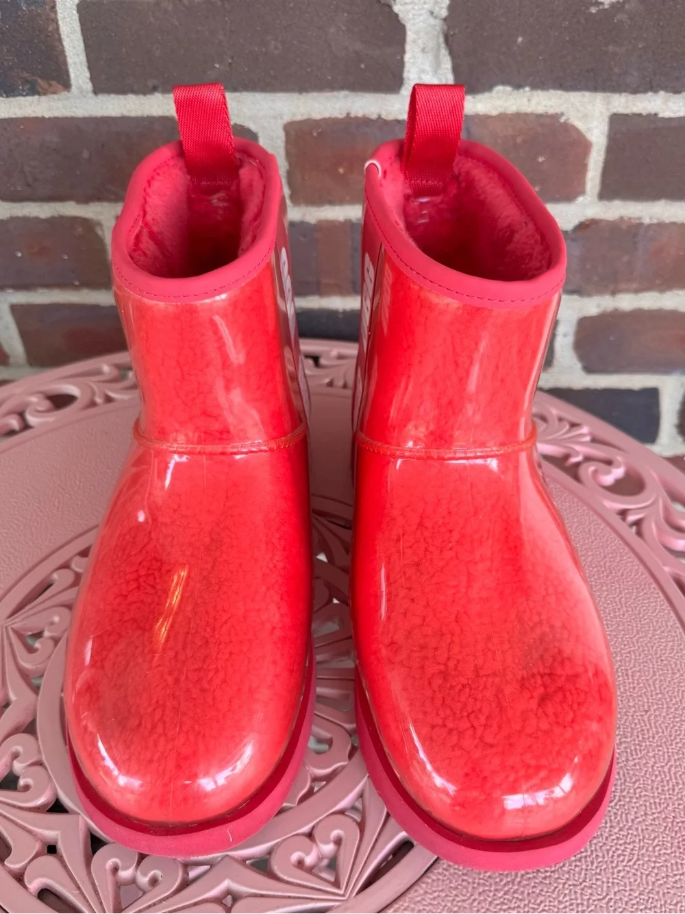 UGG Women’s Size 9 Hot Pink Waterproof Short Shearling Winter/Rain Boots